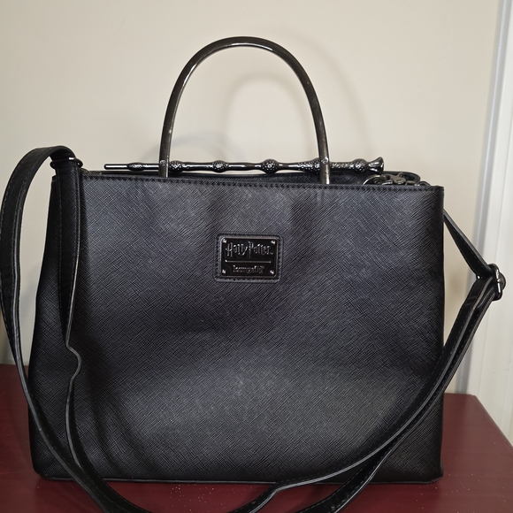 Harry Potter x Loungefly Deathly Hallows Structured Satchel - Picture 3 of 10